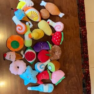 Plush Squeezable Pet Toys. Mix of 24 pc individually wrapped